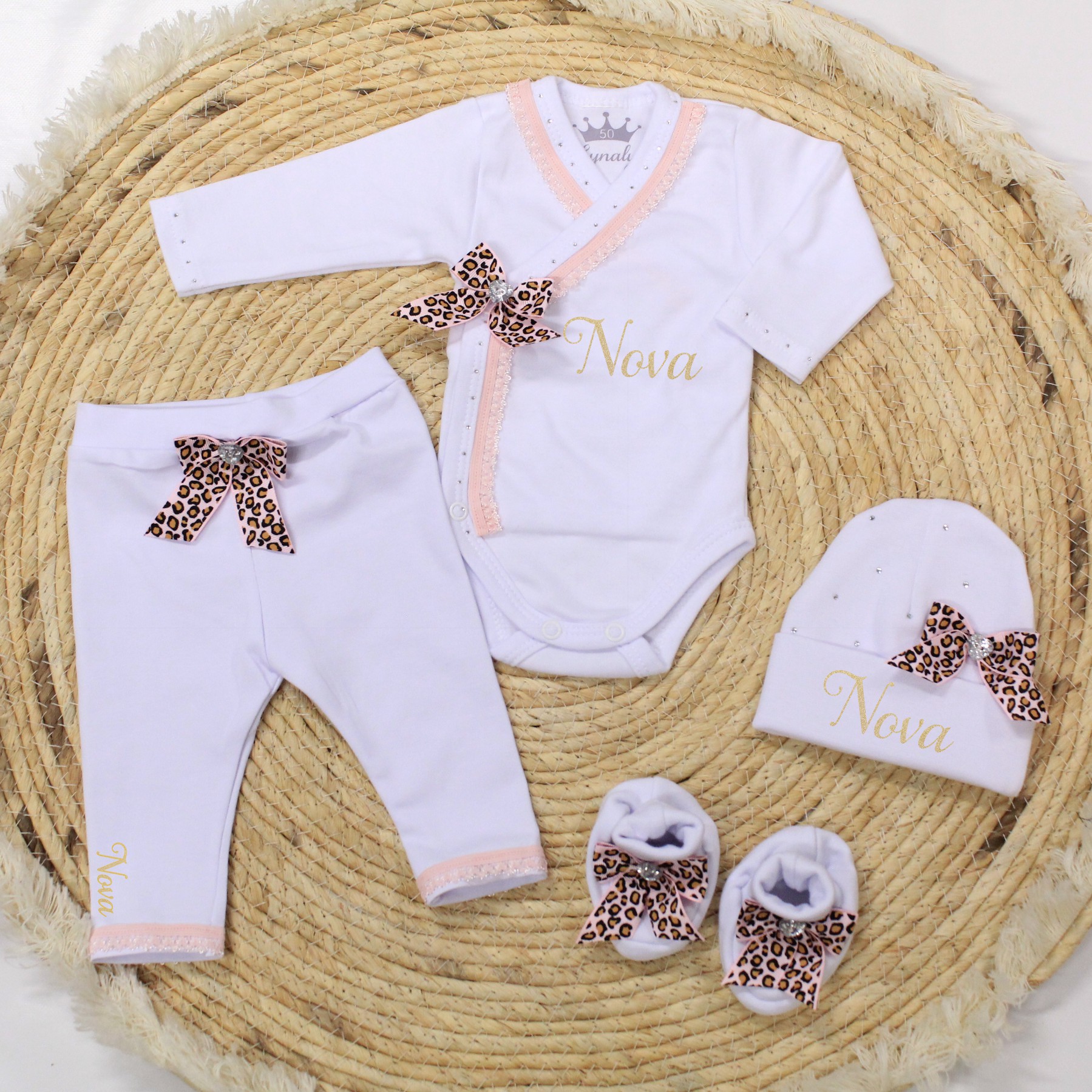 Geboorte pakje panter romper - Afbeelding 2