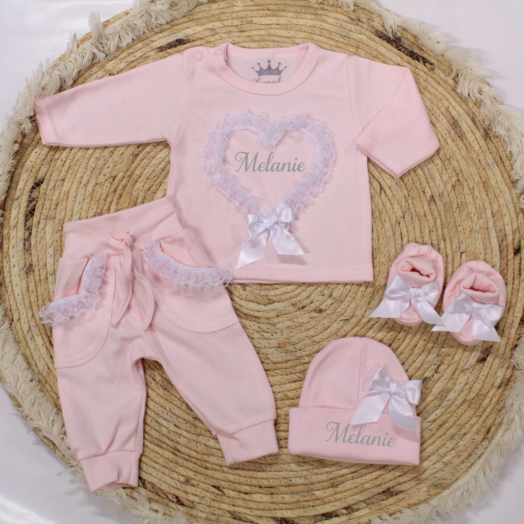 Geboorte pakje kanten hart - Afbeelding 4