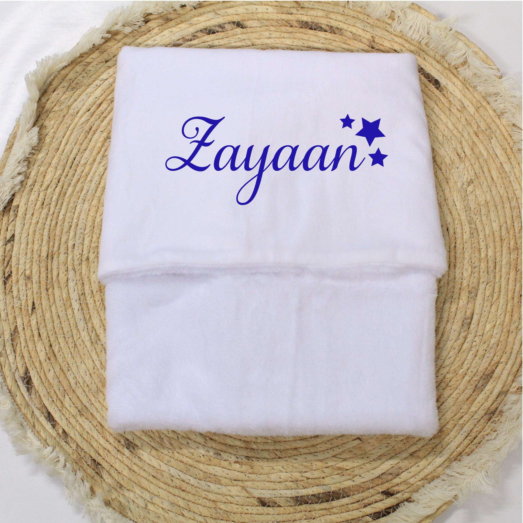 Baby dekentje met naam en 3 sterren - Afbeelding 2