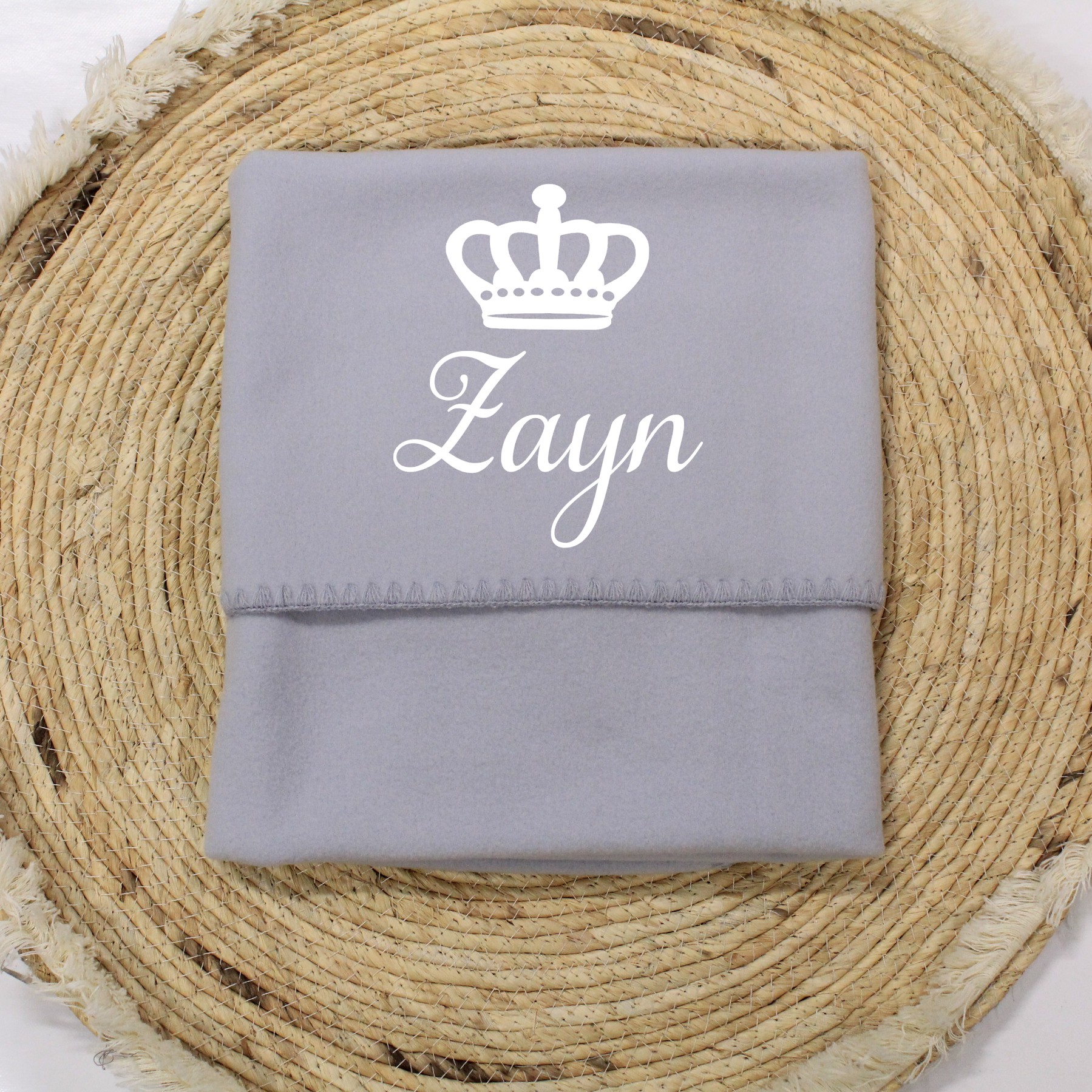 Fleece dekentje kroon