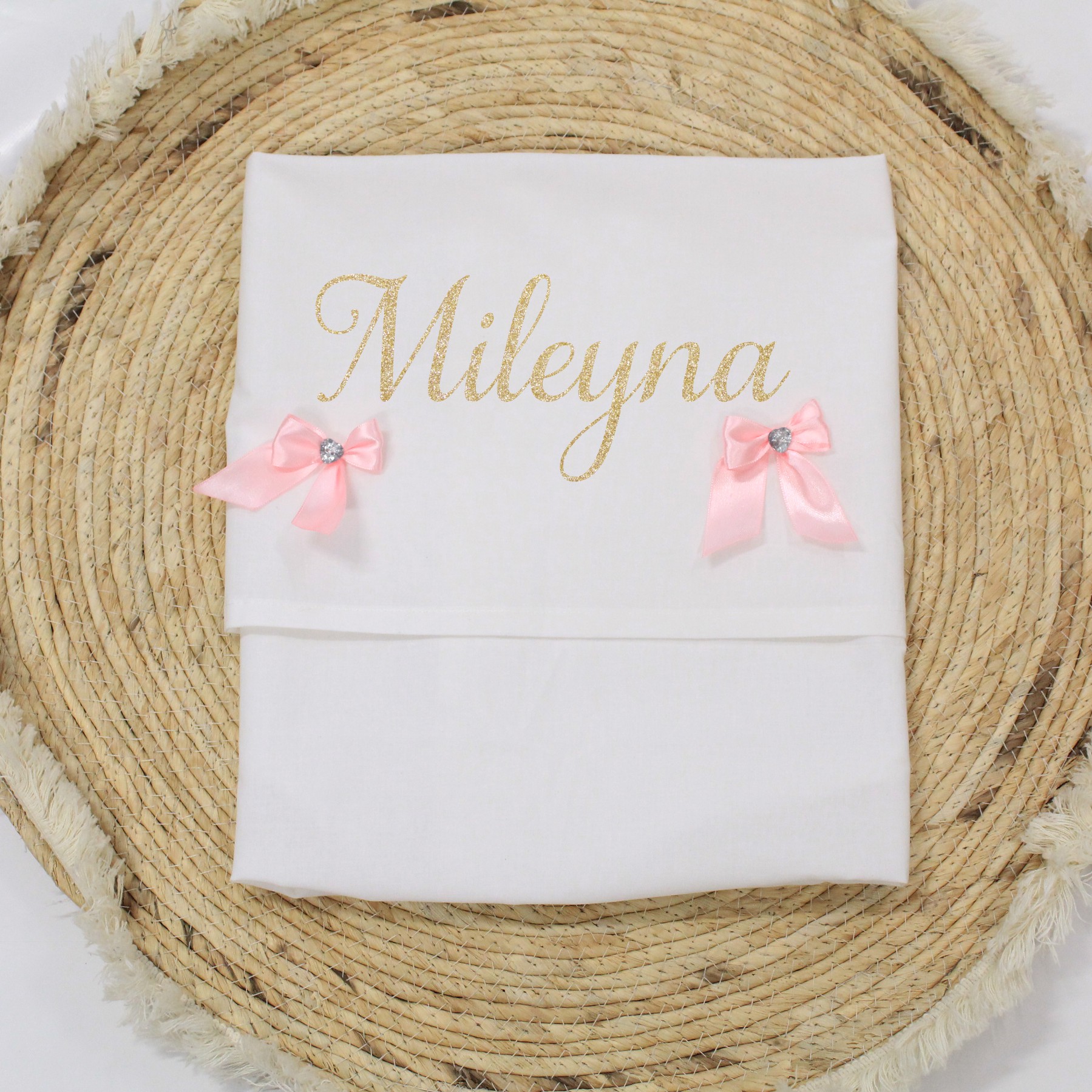 Wieg laken met strikken