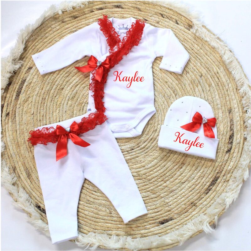 Geboortepakje deluxe rood