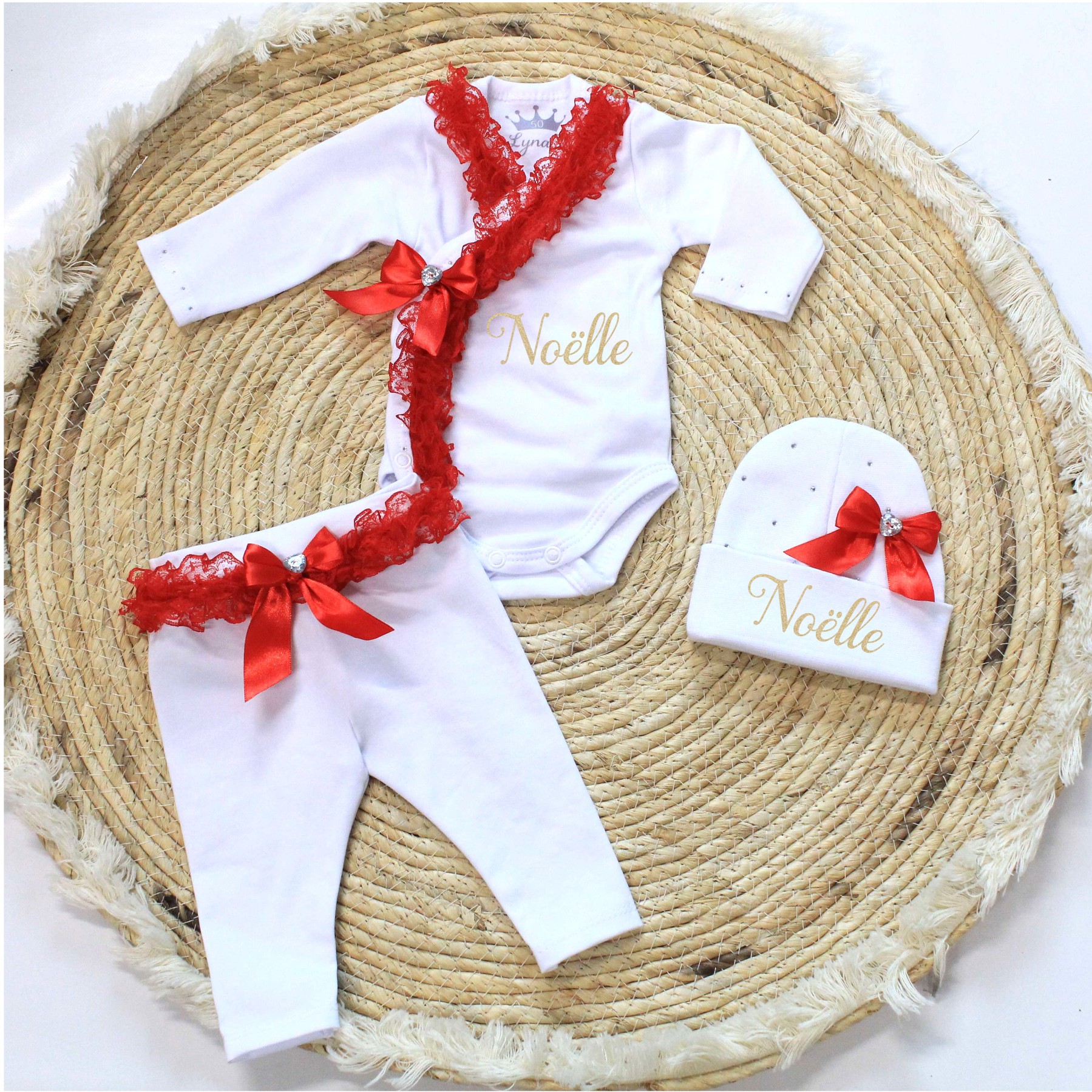 Geboortepakje deluxe rood - Afbeelding 2