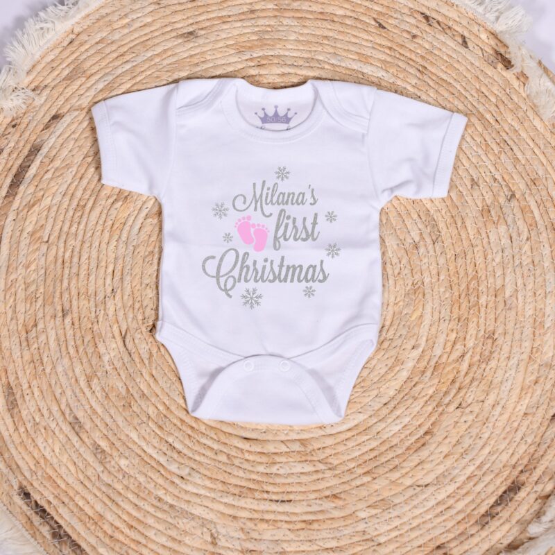 Romper first christmas naam