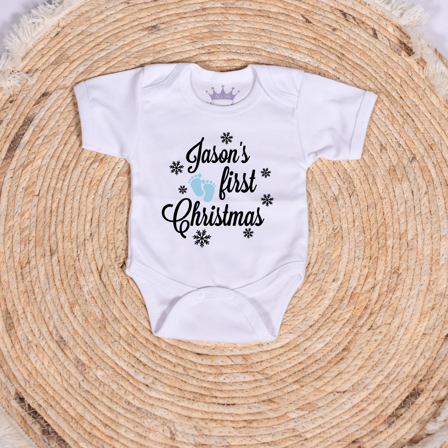 Romper first christmas naam - Afbeelding 2