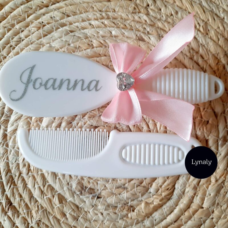 Borstel en kam set met strik